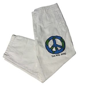 White 'You Are Here' Urban Outfitter Pants